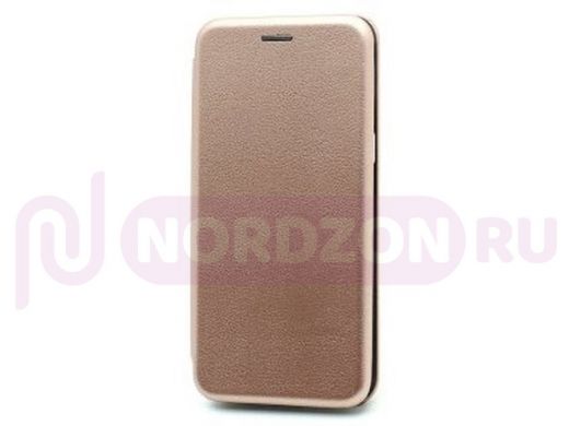 Чехол Samsung J7 Prime/G610/Galaxy J7 Prime, BF, книжка с кожаной вставкой, розовый