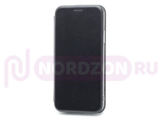 Чехол Samsung J7 Prime/G610/Galaxy J7 Prime, BF, книжка с кожаной вставкой, чёрный