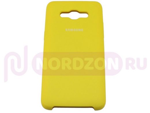 Чехол Samsung J200/Galaxy J2 (2015), Silicone Case, color, жёлтый