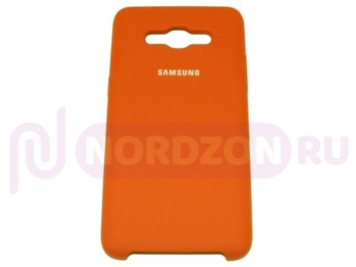 Чехол Samsung J200/Galaxy J2 (2015), Silicone Case, color, оранжевый