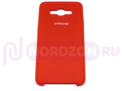 Чехол Samsung J500/Galaxy J5 (2015), Silicone Case, color, красный