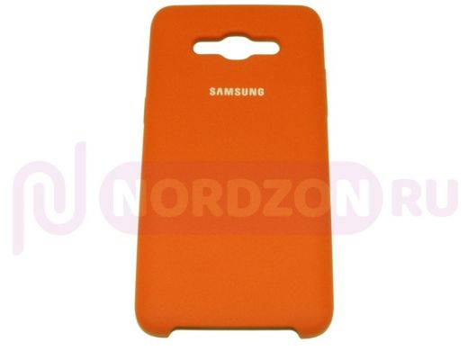 Чехол Samsung J500/Galaxy J5 (2015), Silicone Case, color, оранжевый