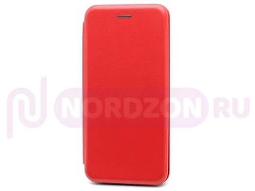Чехол Xiaomi Mi 6, BF, книжка с кожаной вставкой, красный
