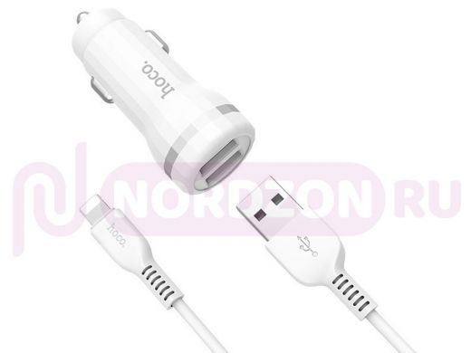 Зарядное устройство с USB  Hoco  Z27, iOS Lightning (2400mA, 5V)