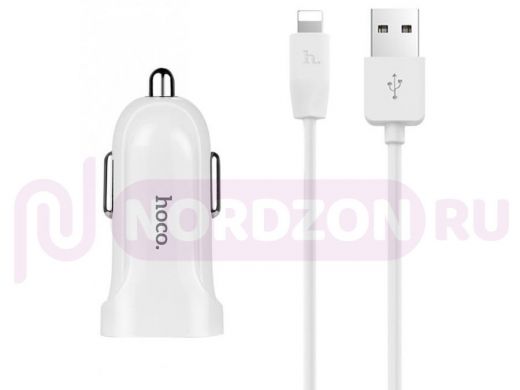 Зарядное устройство с USB  Hoco  Z2A, iOS Lightning (2400mA, 5V)