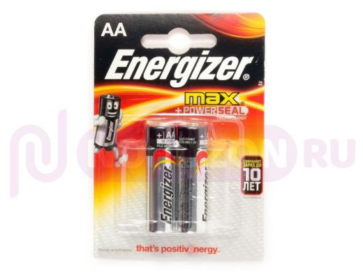 Батарейка LR6  Energizer Max  BL- 2 (2шт, в коробке: 24шт) (цена за 1 элемент)