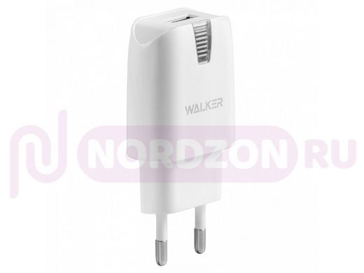 Зарядное устройство micro USB  Walker WH-21  CЗУ micro usb, (2А), съёмный кабель, белое