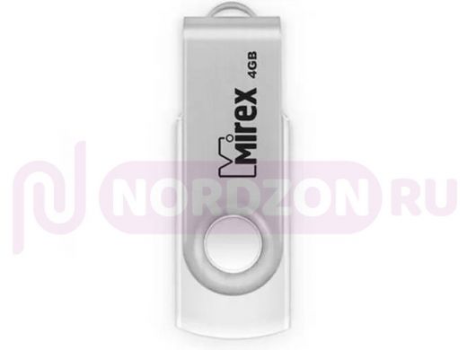 Накопитель USB   4GB  Mirex  Swivel White