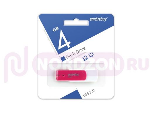 Накопитель USB   4GB  Smartbuy  Diamond Pink
