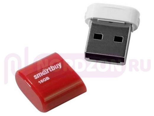Накопитель USB  16GB  Smartbuy Lara Red
