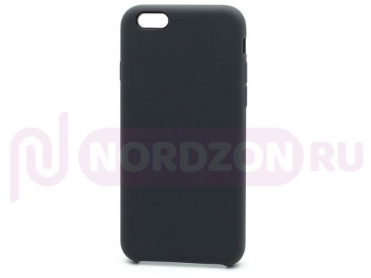 Чехол iPhone 5/5S, Silicone Case, покрытие Soft touch, без лого, 015, графит