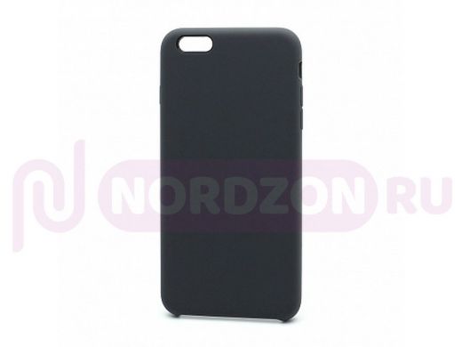 Чехол iPhone 6/6S, Silicone Case, покрытие Soft touch, без лого, 015, графитовый