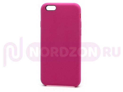 Чехол iPhone 7/8 Plus, Silicone Case, покрытие Soft touch, без лого, 054, тёмно розовый