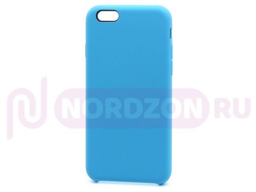 Чехол iPhone 7/8 Plus, Silicone Case, покрытие Soft touch, без лого, полная защита, 016, голубой