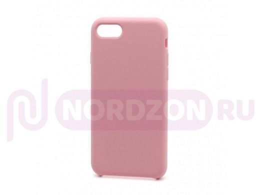 Чехол iPhone 7/8, Silicone Case, покрытие Soft touch, без лого, 006, розовый
