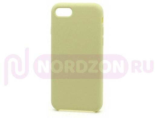 Чехол iPhone 7/8, Silicone Case, покрытие Soft touch, без лого, 051, светло жёлтый