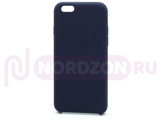 Чехол iPhone 7/8, Silicone Case, покрытие Soft touch, без лого, полная защита, 008, тёмно синий