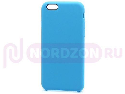 Чехол iPhone 7/8, Silicone Case, покрытие Soft touch, без лого, полная защита, 016, голубой