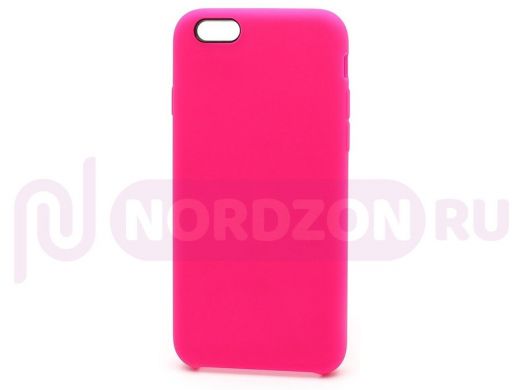 Чехол iPhone 7/8, Silicone Case, покрытие Soft touch, без лого, полная защита, 040, ярко розовый