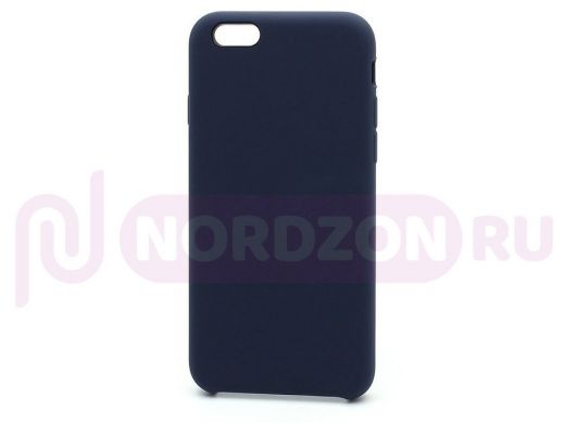 Чехол iPhone X/XS, Silicone Case, покрытие Soft touch, без лого, 008, тёмно синий