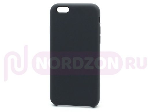 Чехол iPhone X/XS, Silicone Case, покрытие Soft touch, без лого, 015, графитовый