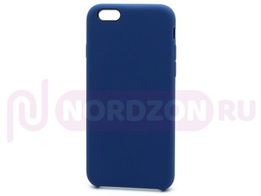 Чехол iPhone X/XS, Silicone Case, покрытие Soft touch, без лого, 020, синий
