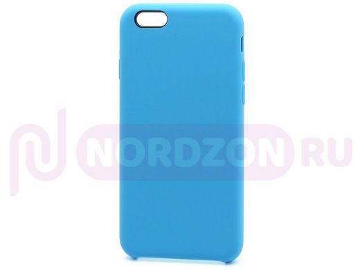 Чехол iPhone X/XS, Silicone Case, покрытие Soft touch, без лого, полная защита, 016, голубой