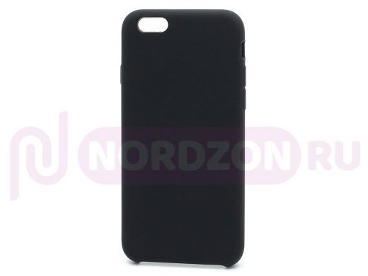 Чехол iPhone X/XS, Silicone Case, покрытие Soft touch, без лого, полная защита, 018, чёрный