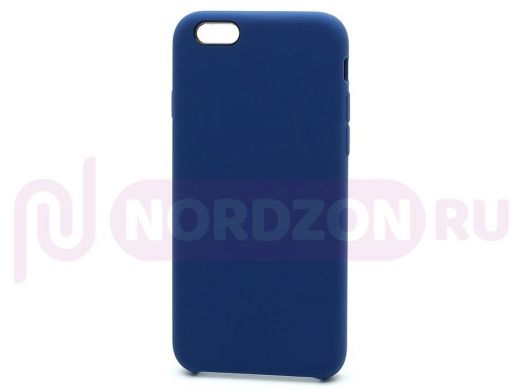 Чехол iPhone X/XS, Silicone Case, покрытие Soft touch, без лого, полная защита, 020, синий