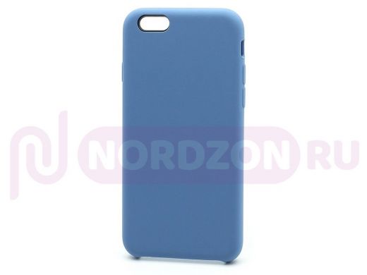 Чехол iPhone X/XS, Silicone Case, покрытие Soft touch, без лого, полная защита, 024, синий