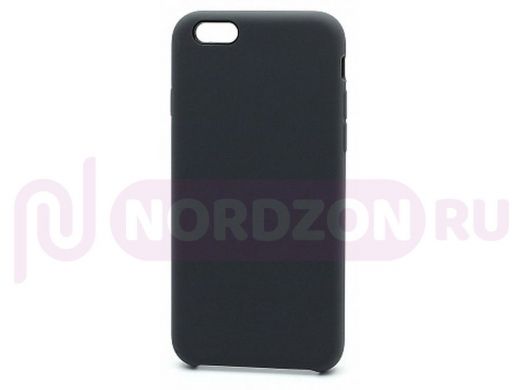 Чехол iPhone XR, Silicone Case, покрытие Soft touch, без лого, полная защита, 015, графитовый