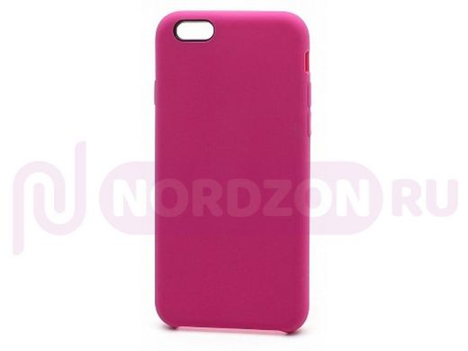 Чехол iPhone XR, Silicone Case, покрытие Soft touch, без лого, полная защита, 054, тёмно розовый