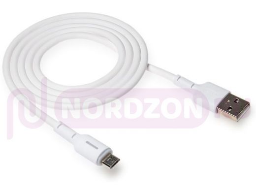 Кабель микро USB (AM/microBM)  XO, NB112, (3A) быстрый заряд, белый