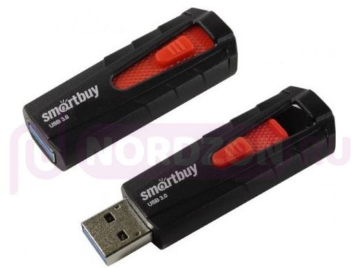 Накопитель USB  16GB  Smartbuy Iron Black/Red (USB 3.0)