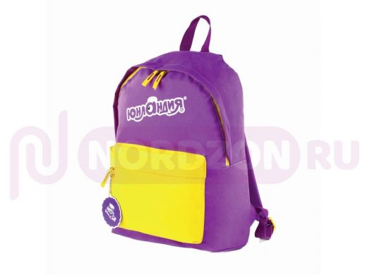 Рюкзак ЮНЛАНДИЯ с брелком, универсальный, фиолетовый, 44х30х14 см