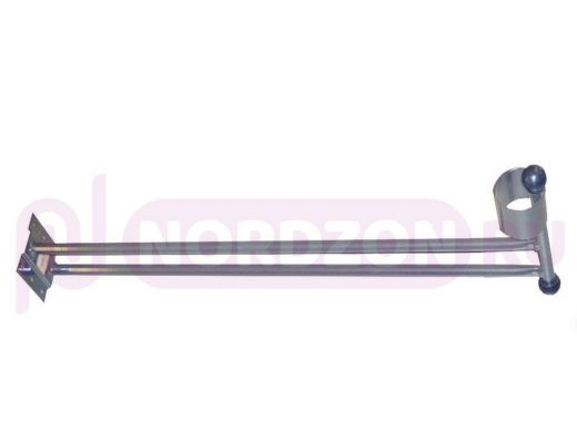 Кронштейн антенный "С КОЛЬЦОМ-2"  СЕРЕБРИСТЫЙ вылет 0,6метра ; диаметр 50мм (упаковка- 30шт)