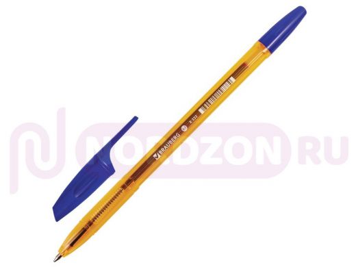 Ручка шариковая BRAUBERG X-333 AMBER, СИНЯЯ, корпус тониров. оранжевый, 0,7мм, линия 0,35мм
