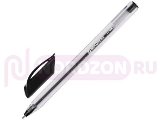 Ручка шариковая масляная BRAUBERG Extra Glide, ЧЕРНАЯ, трехгранная, узел 1мм, линия 0,5мм