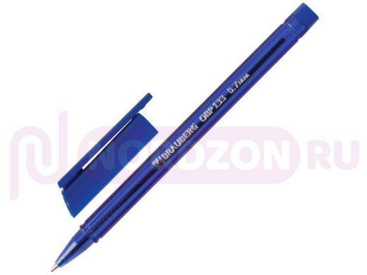 Ручка шариковая масляная BRAUBERG Marine, СИНЯЯ, корпус тониров. синий, 0,7мм, линия 0,3мм, OBP133