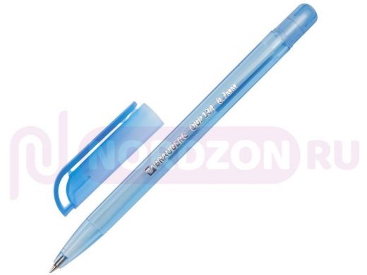 Ручка шариковая масляная Olive Pen Tone "BR-74842", СИНЯЯ, корпус тониров., 0,7мм, линия 0,35мм
