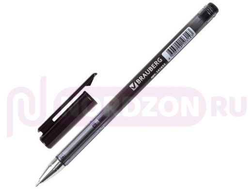 Ручка шариковая масляная BRAUBERG Profi-Oil, ЧЕРНАЯ, корпус с печатью, 0,7мм, линия 0,35мм