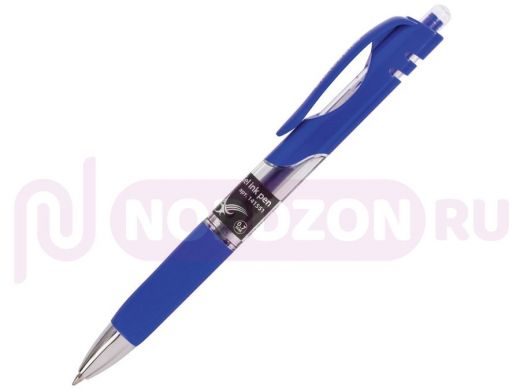 Ручка гелевая автоматическая с грипом "BR-75092" Black Jack, СИНЯЯ, трехгранная, 0,7мм, линия 0,5мм