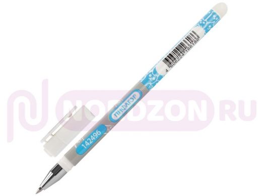 Ручка стираемая гелевая ПИФАГОР, СИНЯЯ, корпус двухцветный, узел 0,5мм, линия 0,35мм