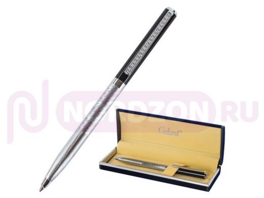 Ручка подарочная шариковая GALANT Landsberg, корпус серебр./черный, хром.детали, 0,7мм, син