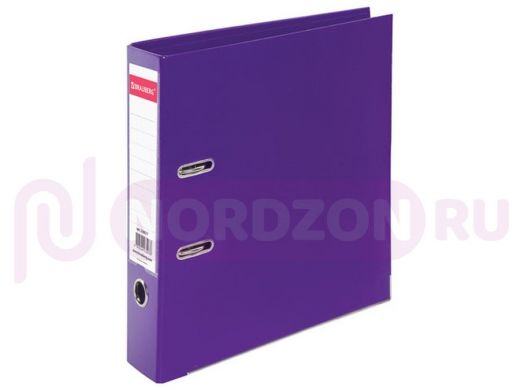 Папка-регистратор BRAUBERG EXTRA 75мм фиолетовая, двустороннее покрытие пластик, мет. уголок
