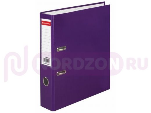 Папка-регистратор BRAUBERG ламинированная, 80 мм, фиолетовая