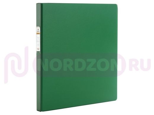Папка с металлич. пружинным скоросшивателем BRAUBERG картон/ПВХ, 35мм, зеленая, до 290 листов