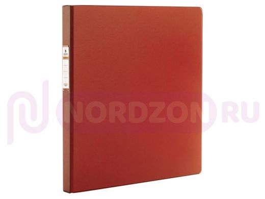 Папка с металлич. пружинным скоросшивателем BRAUBERG картон/ПВХ, 35мм, красная, до 290 листов