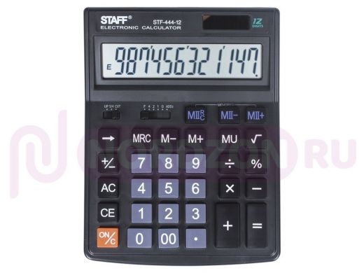 Калькулятор настольный "BR-77408" STF-444-12 (199x153мм), 12 разрядов, двойное питание
