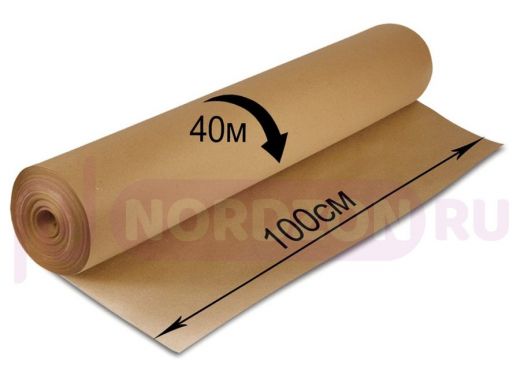 Крафт-бумага в рулоне, 1000 мм х 40 м, плотность 78 г/м2, BRAUBERG